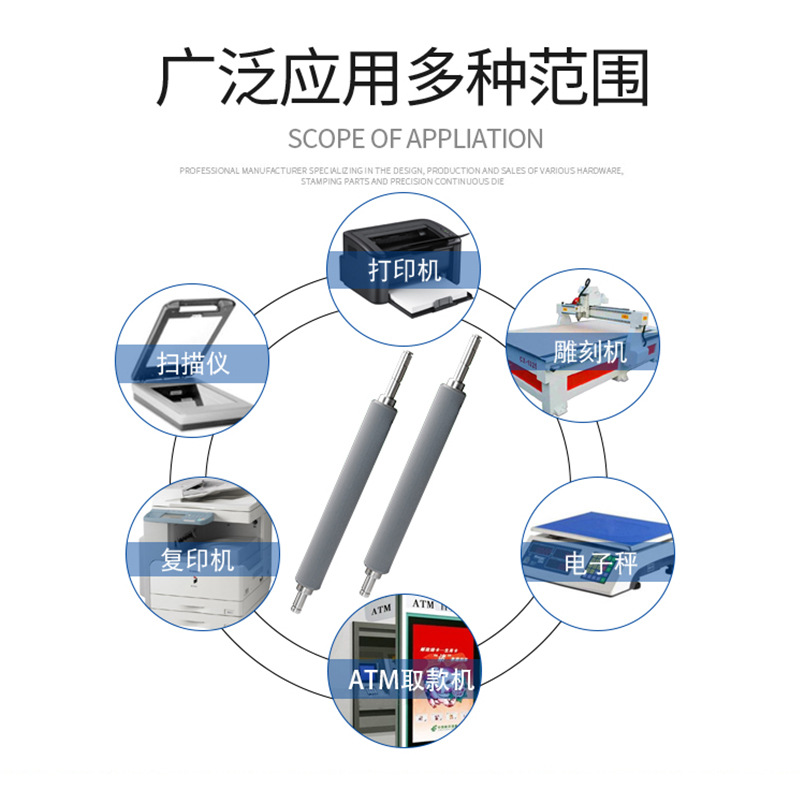 High Wear Resistant Silicone Roller Wholesale Industrial Printing Rubber Roller Polyurethane Rubber Roller High Temperature Resistant Rubber Roller in Stock