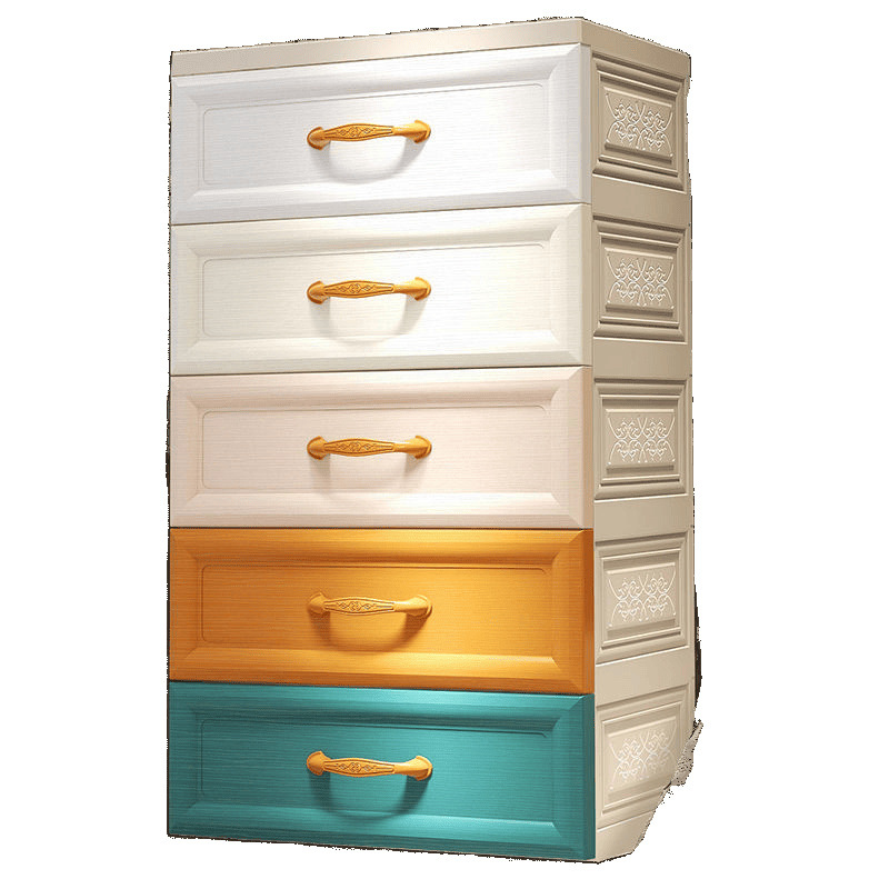 Large Storage Cabinet Drawer-Type Wheeled Toy Storage Box Multi-Layer Household Children's Cabinet Baby Wardrobe Storage Cabinet