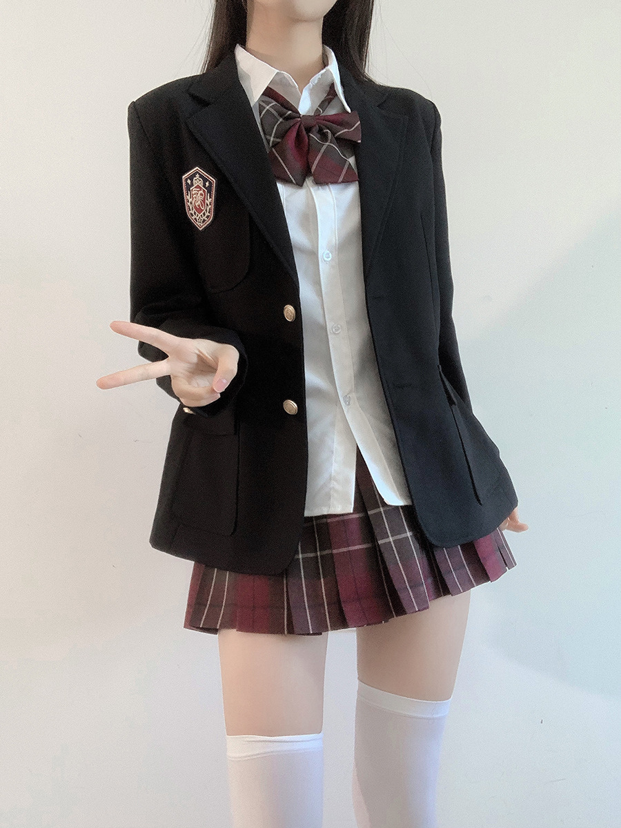 Japanese College Style Suit Black navy blue Tea School Style Suit Jk Uniform Original Paid Skirt Skirt