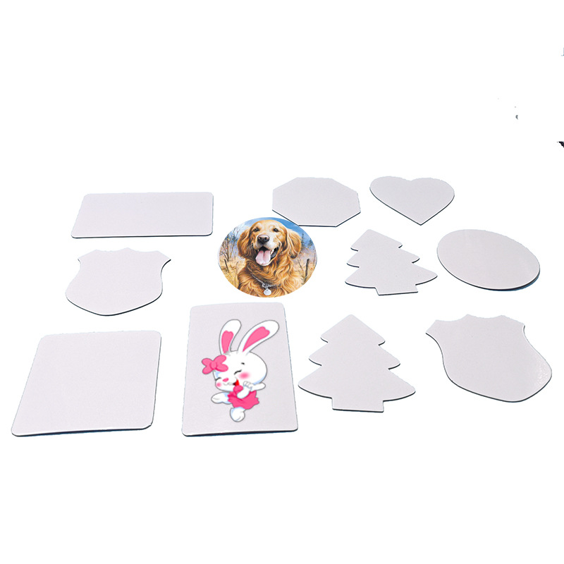 Cross-border Thermal Transfer Refrigerator Stickers Blank Thermal Sublimation Refrigerator Stickers Soft Magnetic Stickers DIY Print Photo Square Round