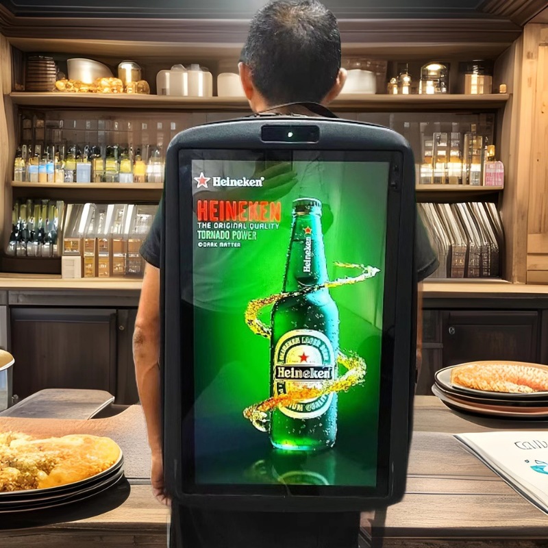 21.5 дюймов LCD экран рекламный проигрыватель для багажа видео сетевой версии дисплей для школьной сумки с зарядкой