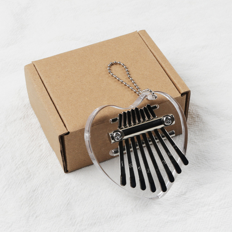 Mini 8 Tone Thumb Musical Instrument Crystal Transparent Kalimba Mini Kalimba Gift