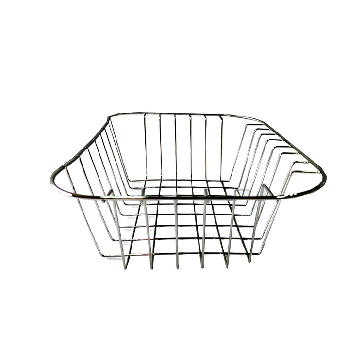Sink draining rack stainless steel draining basket vegetable basin bowl pool retractable water filter basket kitchen bowl dish storage rack