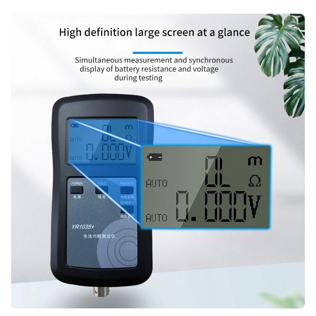18650 lithium battery bottle internal resistance performance 100 volt lithium tester maintenance four-wire YR1035 nickel-metal hydride lead-acid button