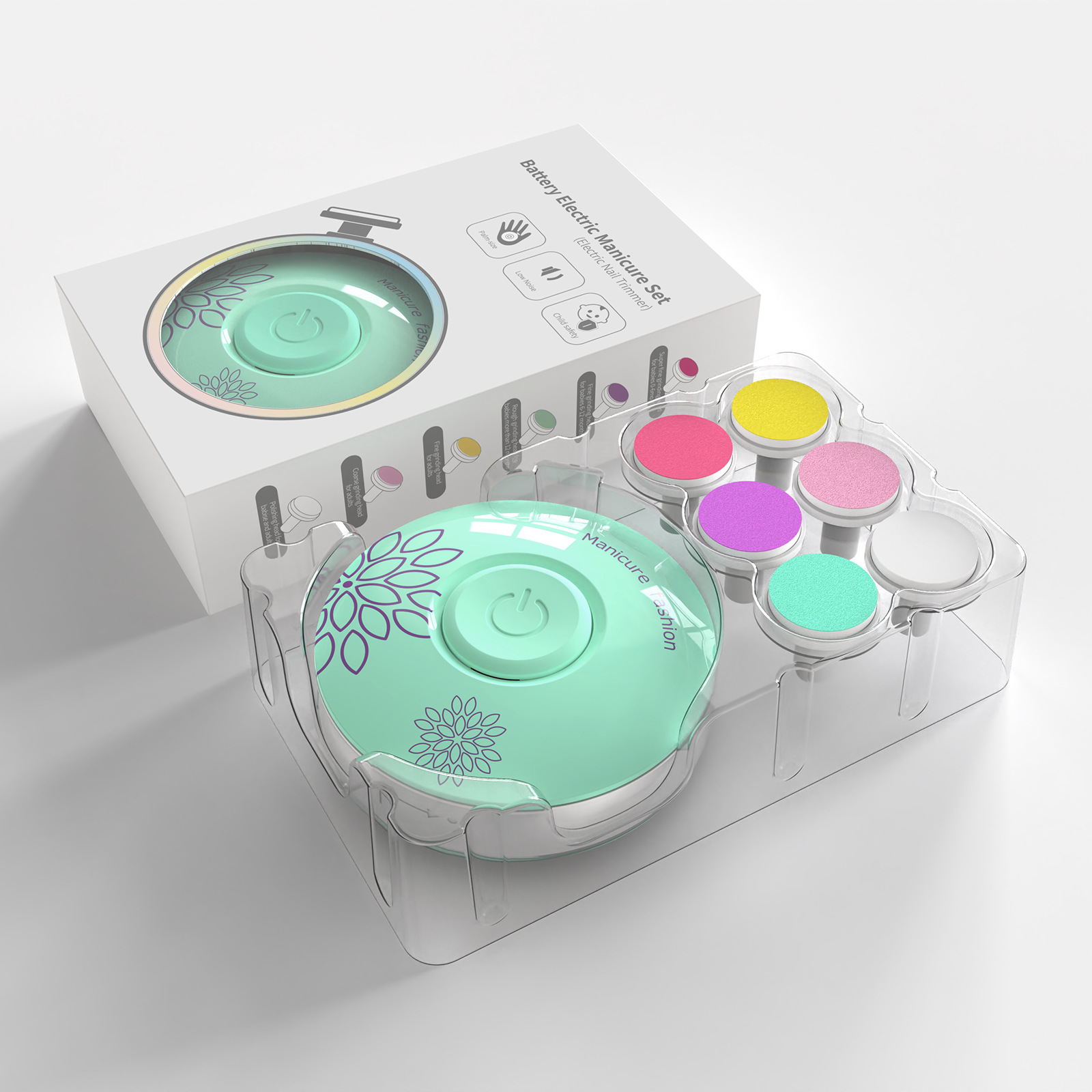 [Цветная коробка] электрический гриндер для ногтей для новорожденных, оптовая продажа