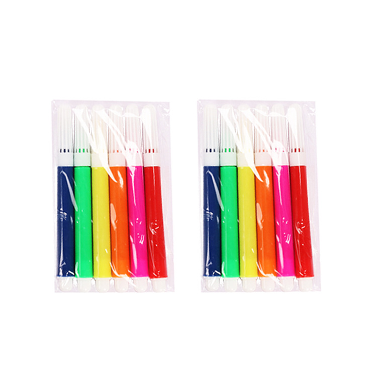 12-Color 6-Color Watercolor Pens for Kindergarten Mini Coloring and Painting Watercolor Pens, Colored Pens for Doodling and Drawing Stationery