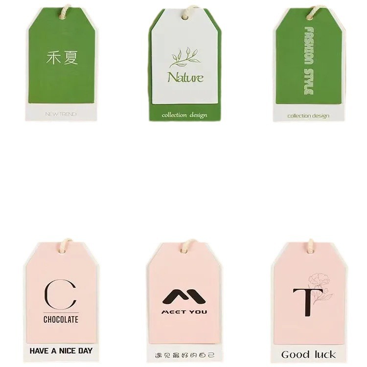 Customized High-End Men's and Women's Clothing Hang Tags, Custom-Made Materials, Custom-Made Black Card Kraft Paper Hanging Tags