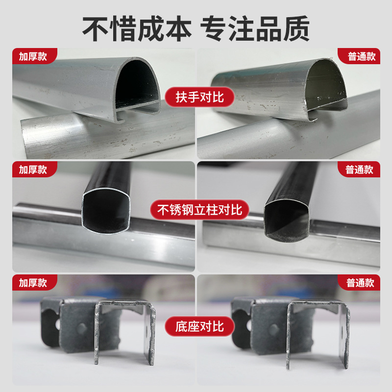 Hospital Bed Guardrail Source Factory Customizable Thickened Foldable Aluminum Alloy Material Accessories Anti-fall Nursing Bed Guardrail