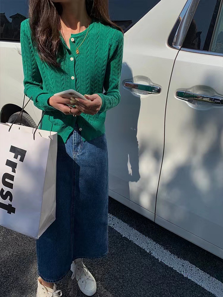 2023 New Maternity Denim Skirt Fashionable Slit Hip Skirt Easiest for Match Maternity Slim Fit