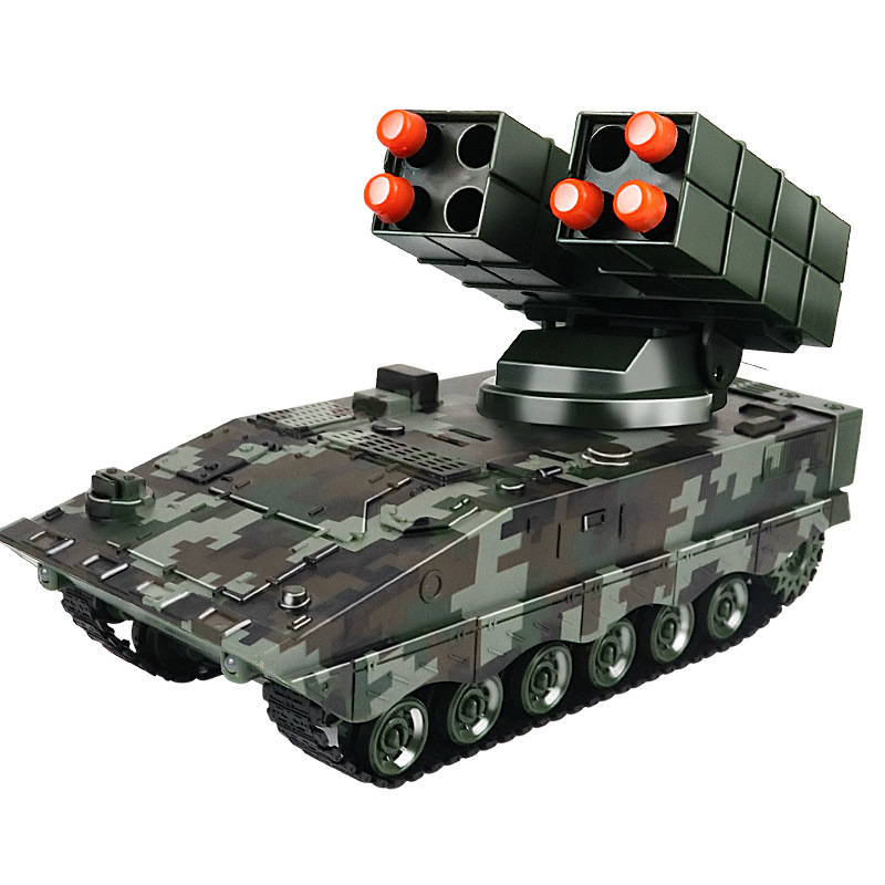 Cross-border hot sale 11-way remote control missile vehicle rocket launcher battle soft bomb military Electric armored vehicle tank toy car