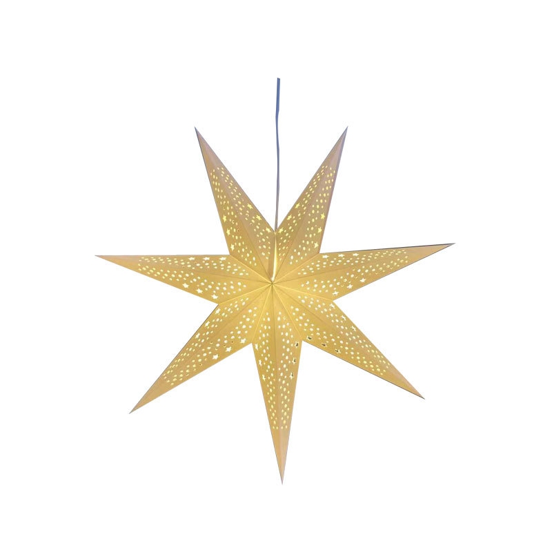 Nordic Christmas paper Star Hollow chandelier multi-color optional bedroom bedside children's room decoration night light lampshade