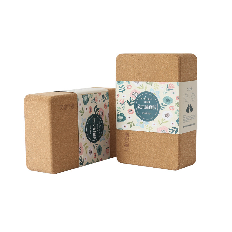 Cork Yoga Bricks Wholesale Manufacturers with Personalized Logo Iyengar 369 High Density, Really Non-Shedding, Special for Dancing