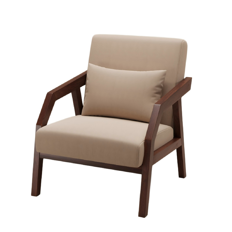 Coffee Shop Nordic Light Luxury Restaurant Sofa Solid Wood Bar Clear Bar Sofa Chair Table Combination Single Sofa Chair