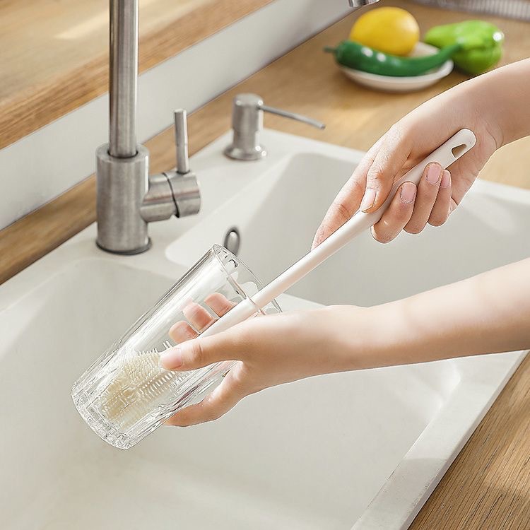 Щетка для водяных чашек, силиконовая щетка, складная, без мертвых углов, щетка для бутылочек с длинной ручкой, щетка для чистки стенок