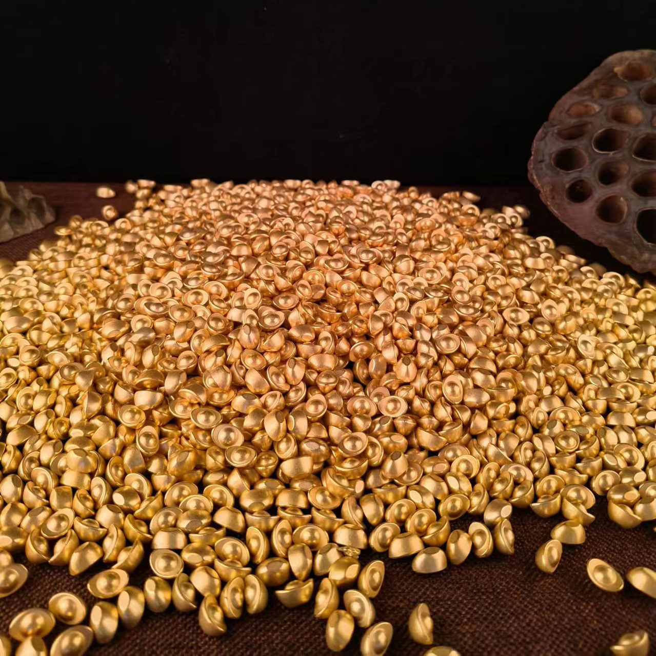 Alluvial Gold Solid Small Ingot DIY Chinoiserie Home Furnishings Decoration Mini Zinc Alloy Solid Small Ingot Accessories