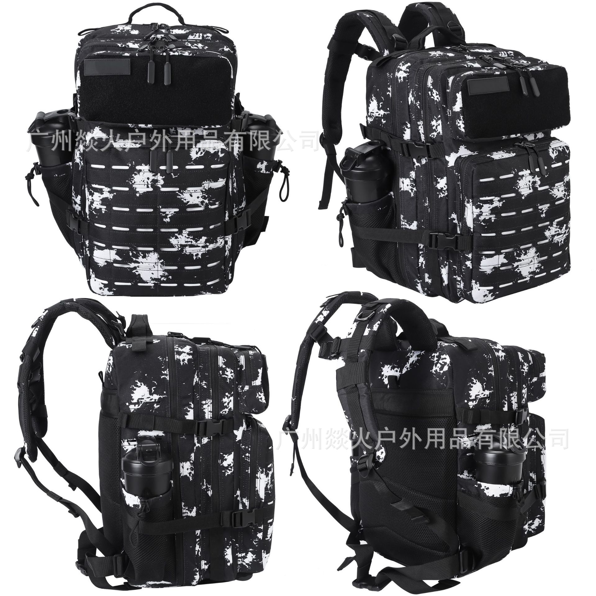 Amazon Tactical Backpack Molle Laser Cut Large Capacity Waterproof Travel Sports Fitness Military Fan Backpack