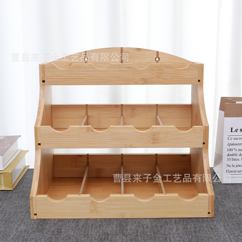 Коробка для хранения чайных пакетиков трехуровневая бамбуковая коробка для чайных пакетиков настольная коробка