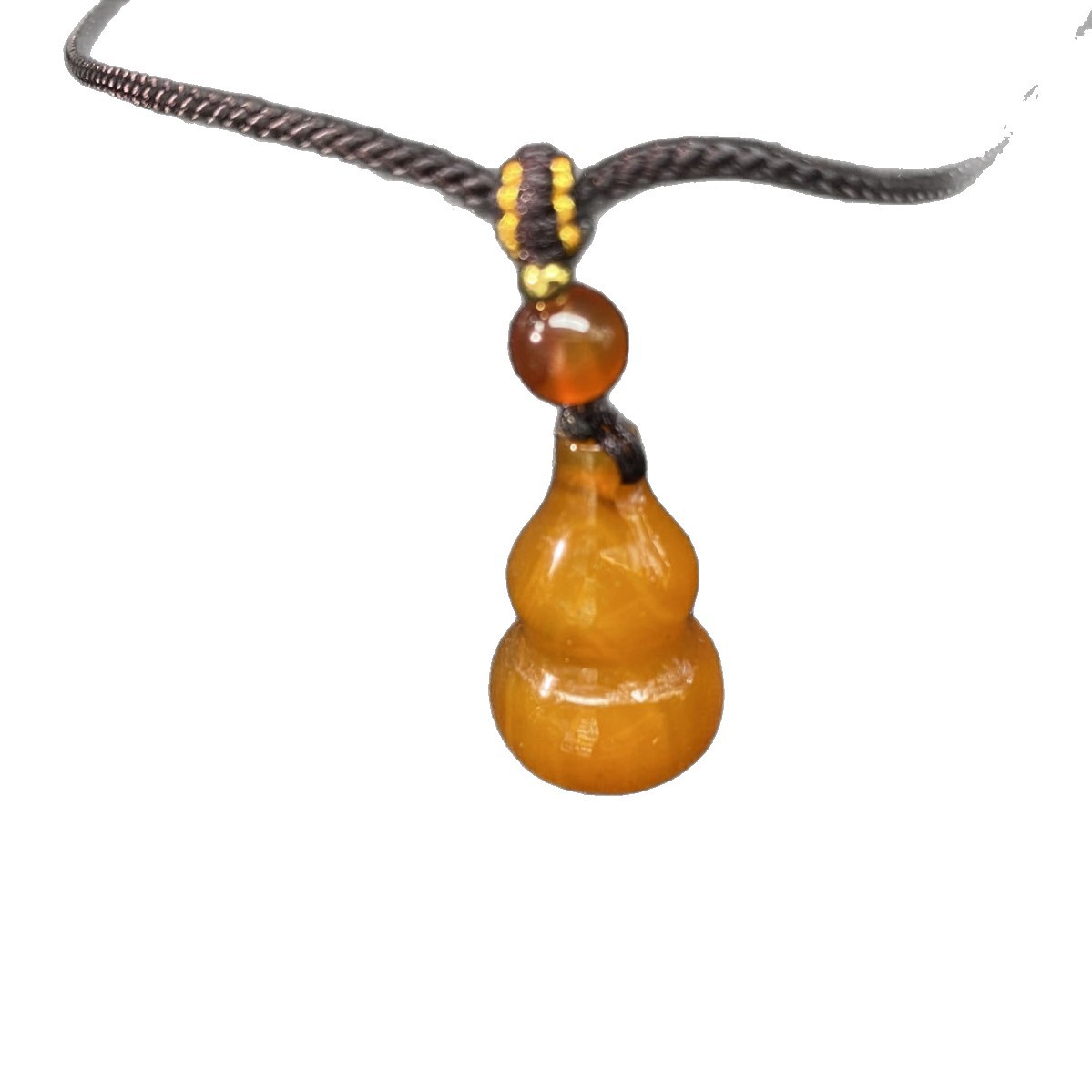 Manufacturer Wholesale Agate Sweater Chain Necklace Peace Buckle Accessory Pendant Ornament Chinese Style National Style Green Agate