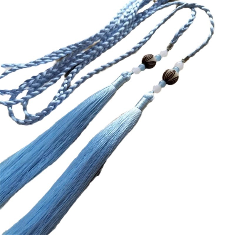 Original hand-woven waist rope Hanfu palace taeniasis variety of tassel bodhi belt men's and women's round neck robe antique forbidden step