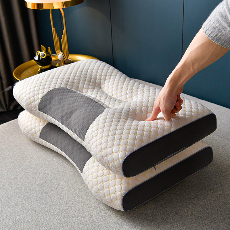 Dropshipping New Thickened Water Cube Knitted Cotton Massage Neck Pillow Core Pillow Trending