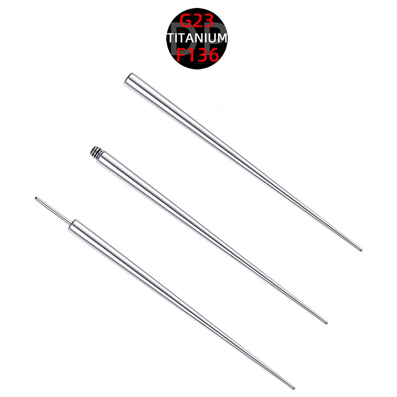 Стержень для пирсинга из нержавеющей стали, направляющая игла, игла для перфорации, одноразовая тяговая игла, титановая игла