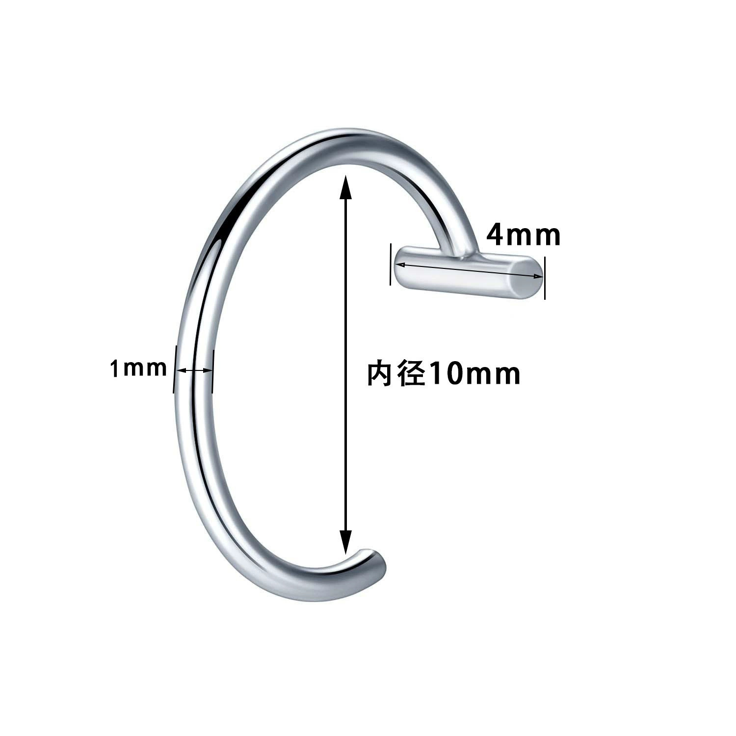 No hole hole titanium steel lip ring niche personality mirror lip ring hot girl perforated jewelry manufacturers in stock wholesale