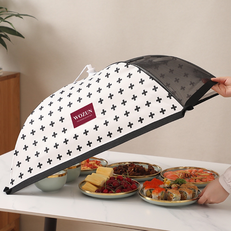 2024 New Foldable Food Cover, Food Cover, Leftover Food Anti-Fly Food Cover, Home Dining Gold Small