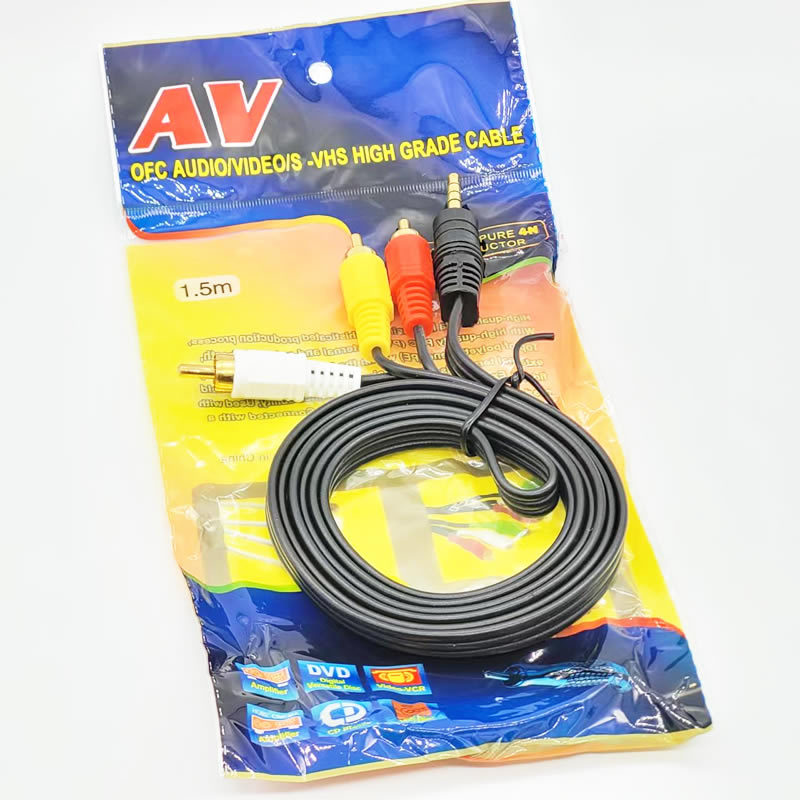 3.5mm to 3 Lotus lines 1.5 meters 3.5 to 3RCA audio and video lines 1 minute 3 Lotus lines audio and video AV lines
