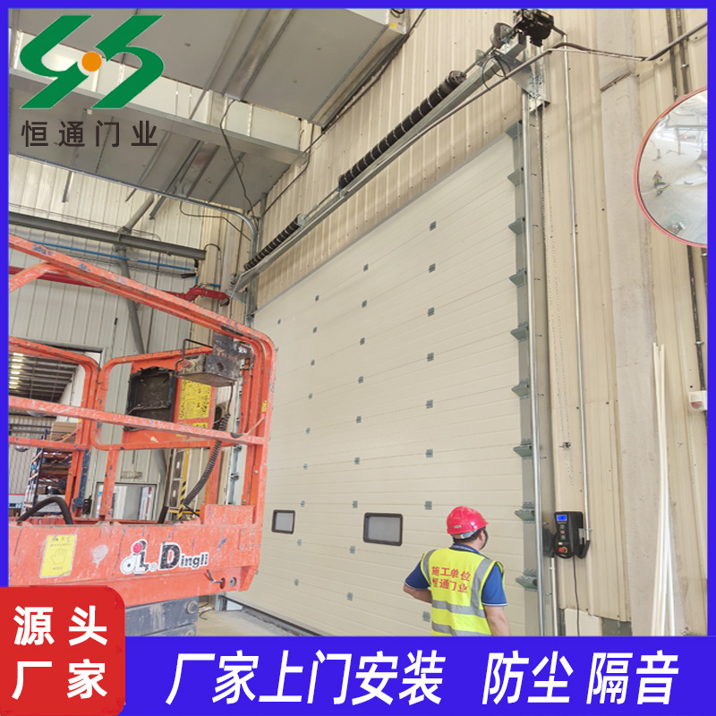 Industrial sliding door electric fast lifting heat preservation wind resistance metal vertical industrial sliding door wholesale installation