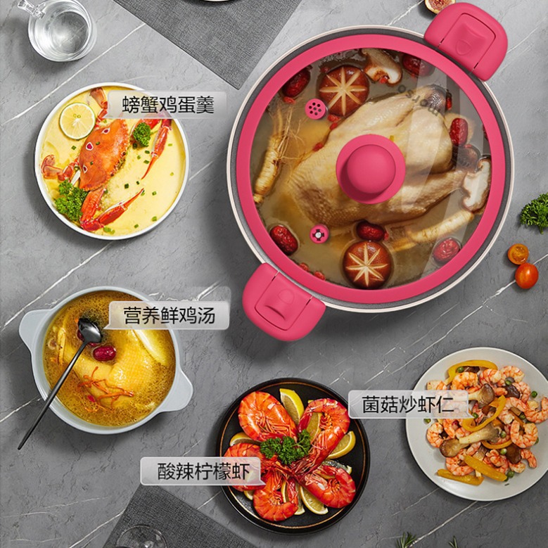 New Three-Person Blacksmith Enamel Double-Eared Stew Pot Household Large-Capacity Non-Stick Pot Gift Wholesale