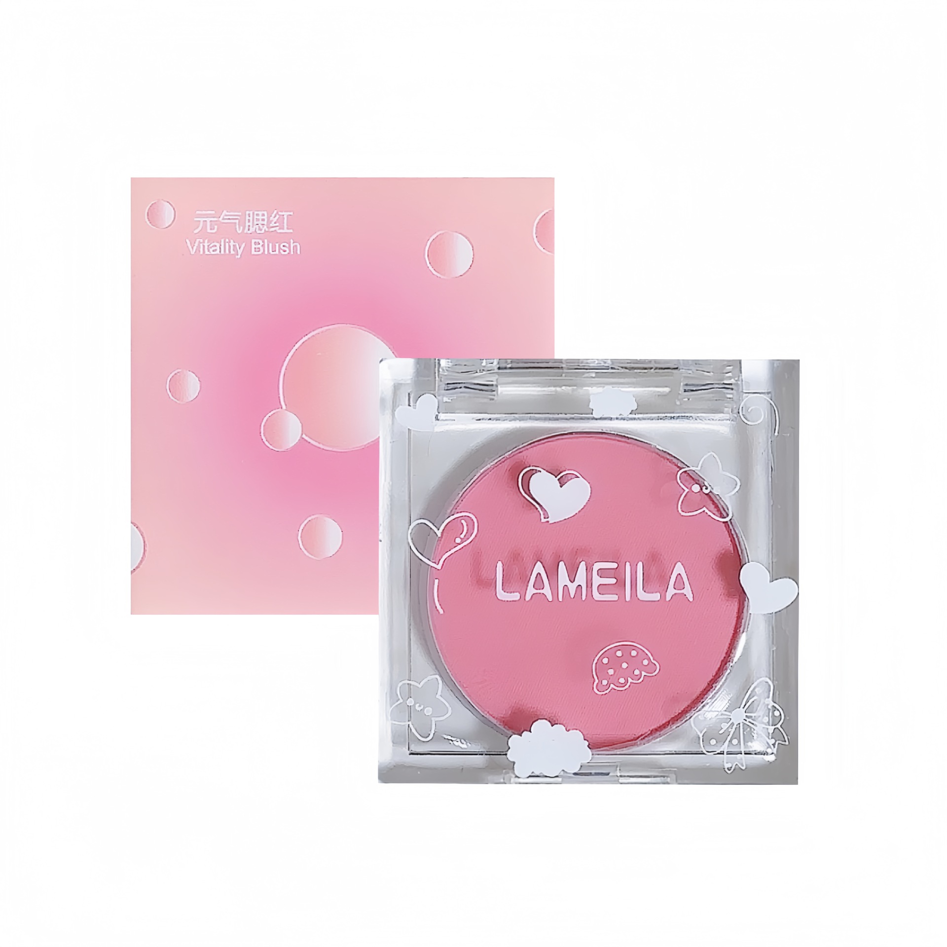 [Export/Cross-Border Lameila Only] Rouge Blush Palette Nude Makeup Monochrome Beginner Female Vitality Blush 5183