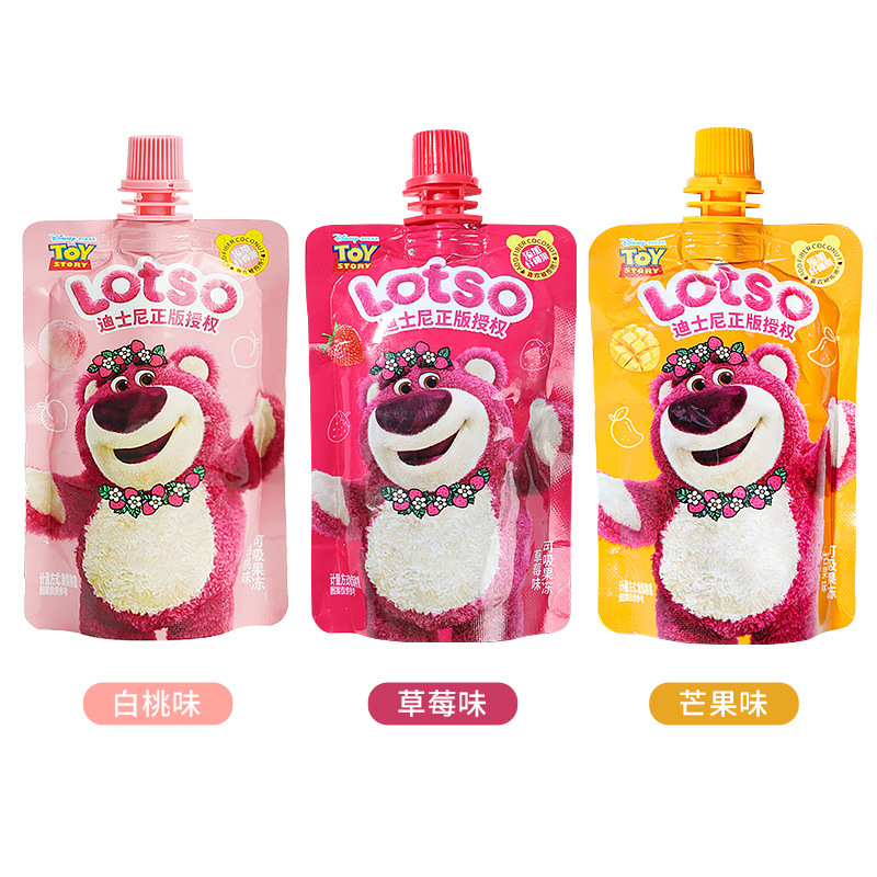 [Free Shipping] Disney Strawberry Bear Suckable Frozen White Peach Flavor Bulk Suckable Jelly Children’S Day Snacks Wholesale