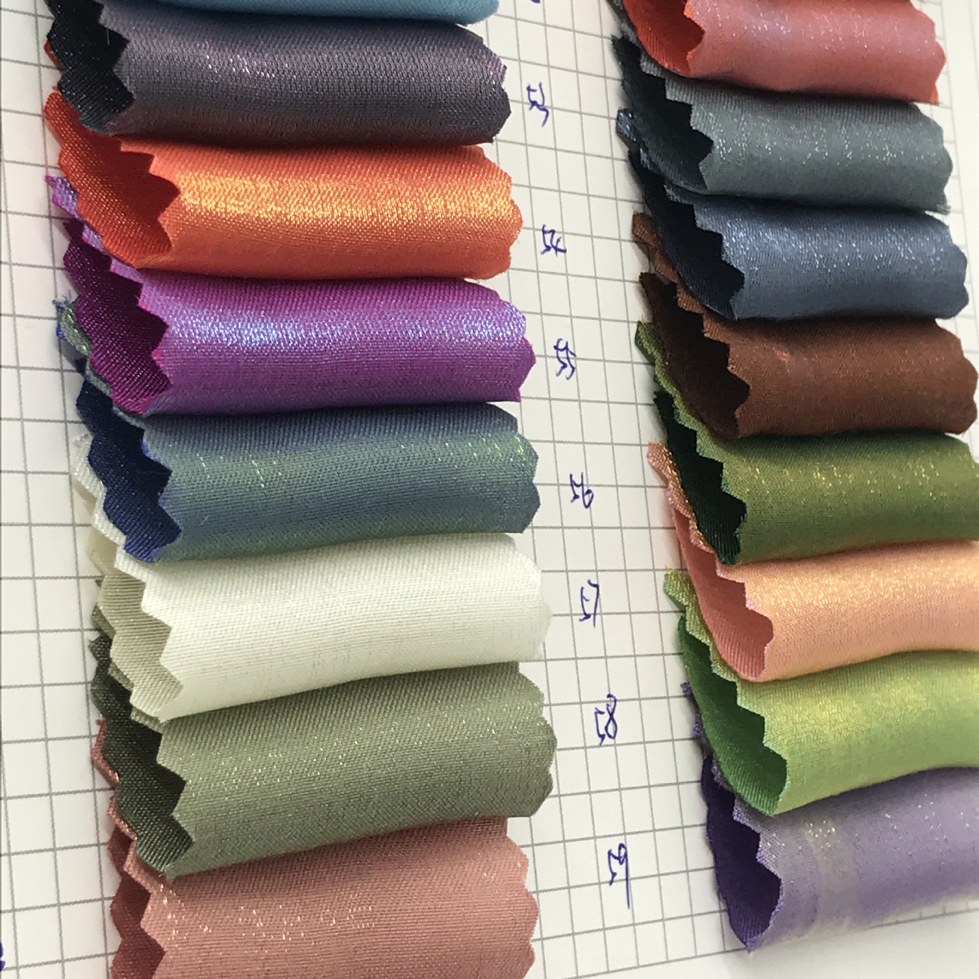 Golden cotton two-color flash glass fabric fashion women's top shirt fabric