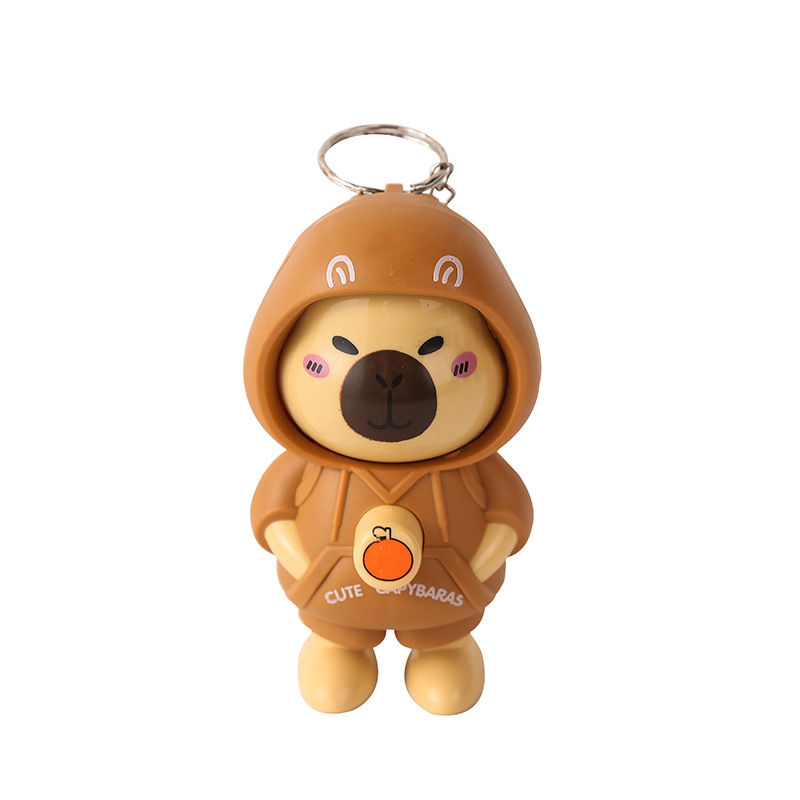 Kapibala Face-Changing Doll Decompression Toy Internet Celebrity Keychain Pendant Trinket Couple Gift Bag Pendant