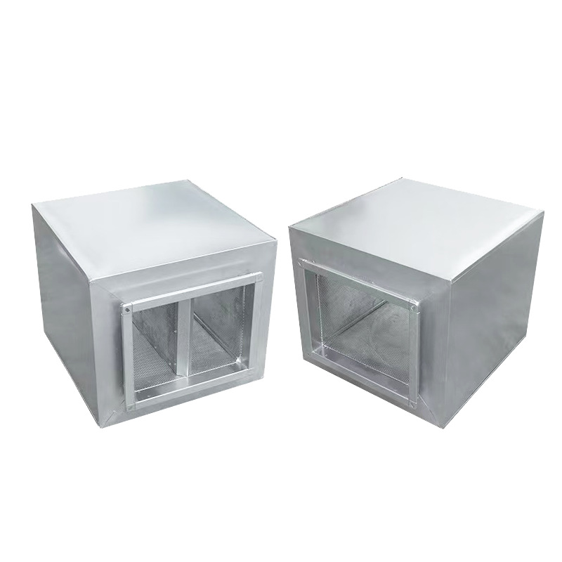 Factory Direct Supply Silencer Static Pressure Box Ventilation Composite Impedance Dust Removal and Noise Reduction Industrial Fan Galvanized Plate Silencer