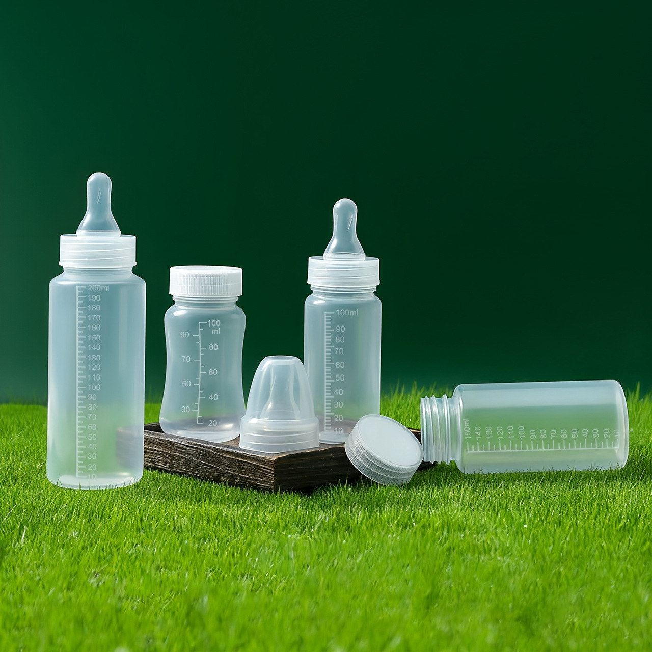 Disposable Small Bottle Newborn Premature Baby Wide Mouth Square Pp Plastic Manufacturer