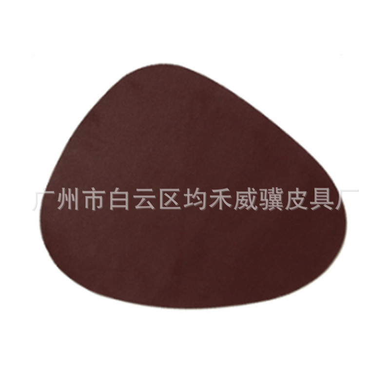 Factory direct PU leather placemat waterproof and oil-proof table mat factory custom thick insulation hotel home Western placemat