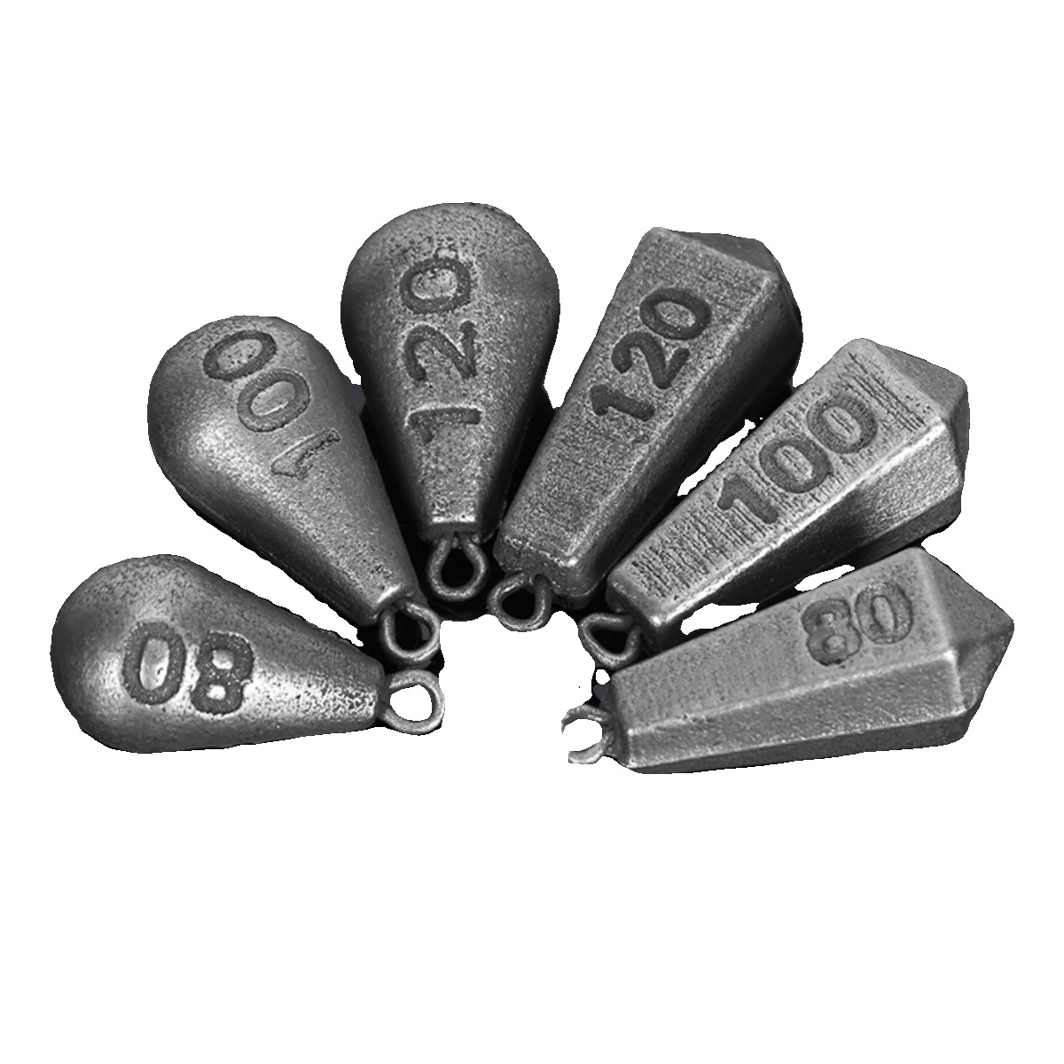 Water Drop Hexagonal Ring Lead Sinker Fishing Weight for Fishing with Long Casting