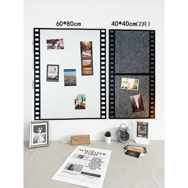 Photo Wall Combination Photo Frame Felt Board Film Photo Wall Punch-free Background Wall Living Room Bedroom Shop Decoration