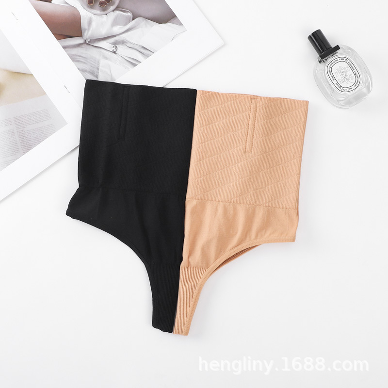 Cross-border Foreign Trade Plus Size Seamless High Waist Bone Shaping Pants Hip-lifting Sexy Triangle T-shaped Underwear Women's Underwear