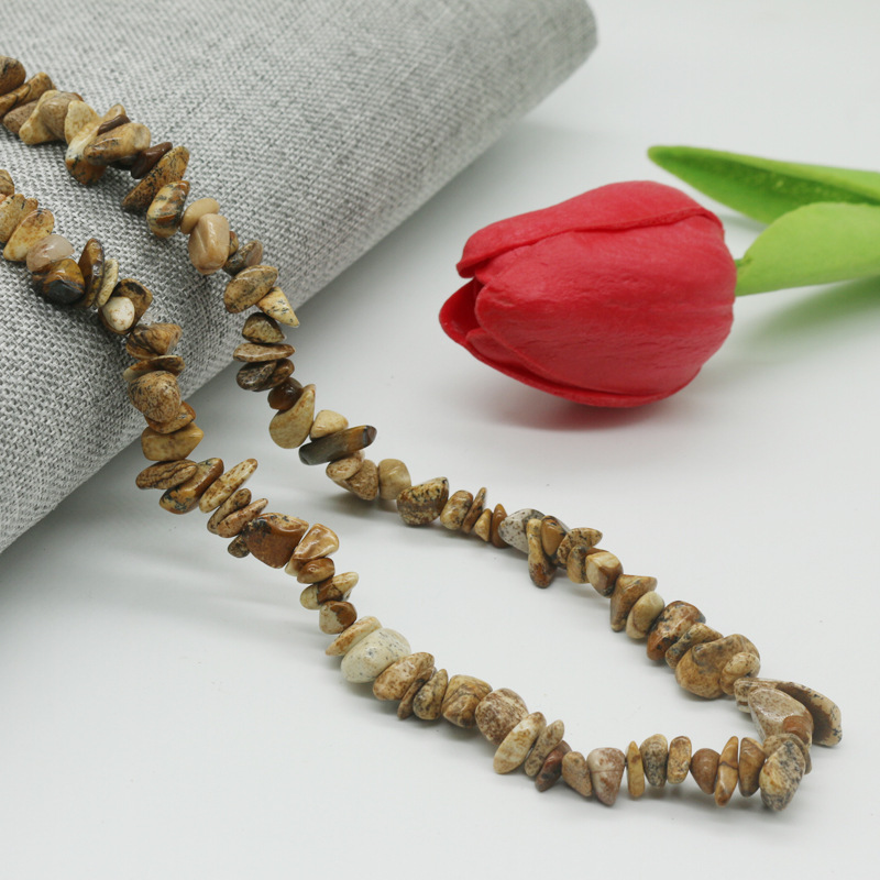 Crystal Agate Gravel Demagnetized Stone Raw Stone Bracelet Beaded Asymmetrical Stone Punched DIY Jewelry Accessories 5-8mm