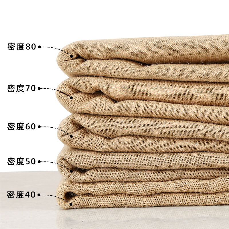 Ткань из льна, утолщенная джутовая винтажная декоративная ткань, ручная работа, скатерть, старая грубая мешковина, китайский стиль