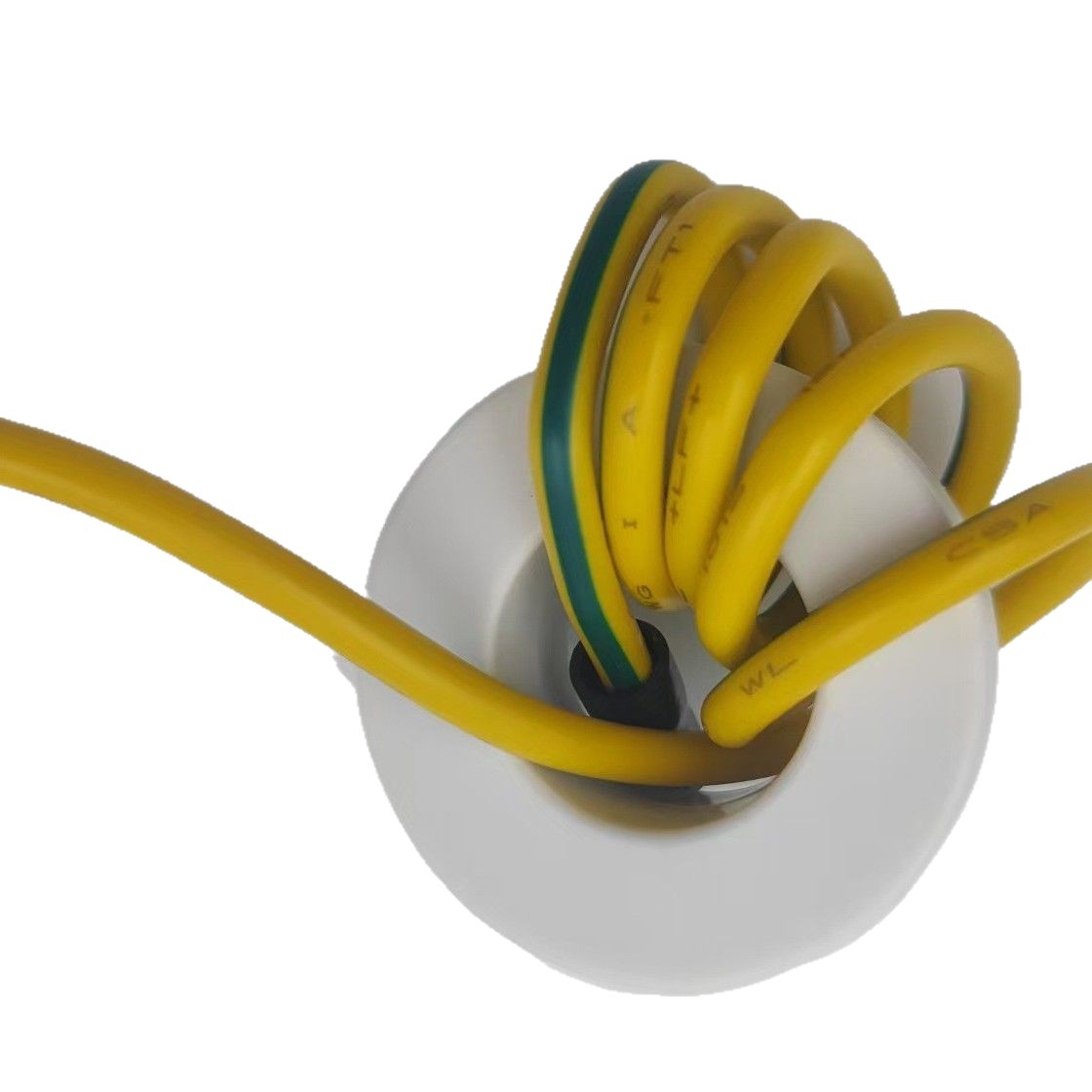 Surrounding Magnetic Wire Ul1015 12Awg Yellow-Green Digital Wire 220mm Terminal Wire with Magnetic Ring for Air Conditioner