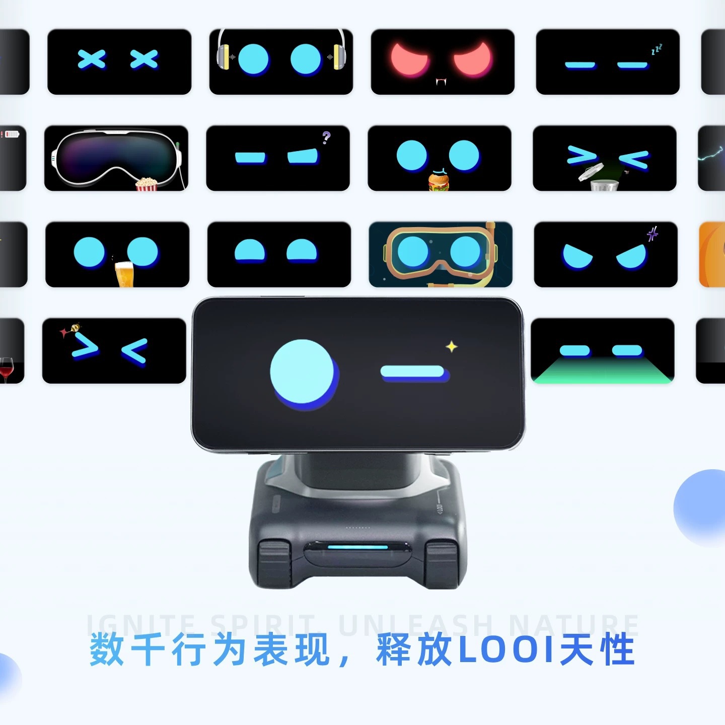 Looi Robot Intelligent Desktop Robot Ai Face Recognition Gesture Chinese and English Interactive Voice Dialogue Assistant