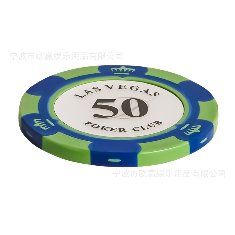 Crown clay chips for chips mahjong Texas Poker special chips chess and card room entertainment plastic token reward card