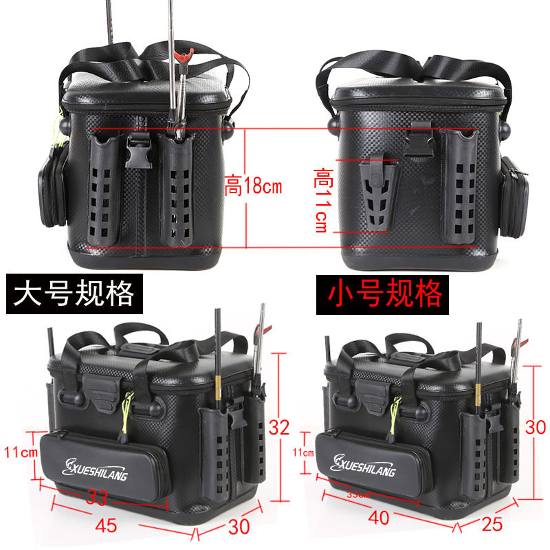 Luya Box Fishing Box Can Sit on Sea Fishing Bucket One-Piece Molded Water Bucket Fish Bucket Live Fish Fishing Bucket Raft Fishing Equipment