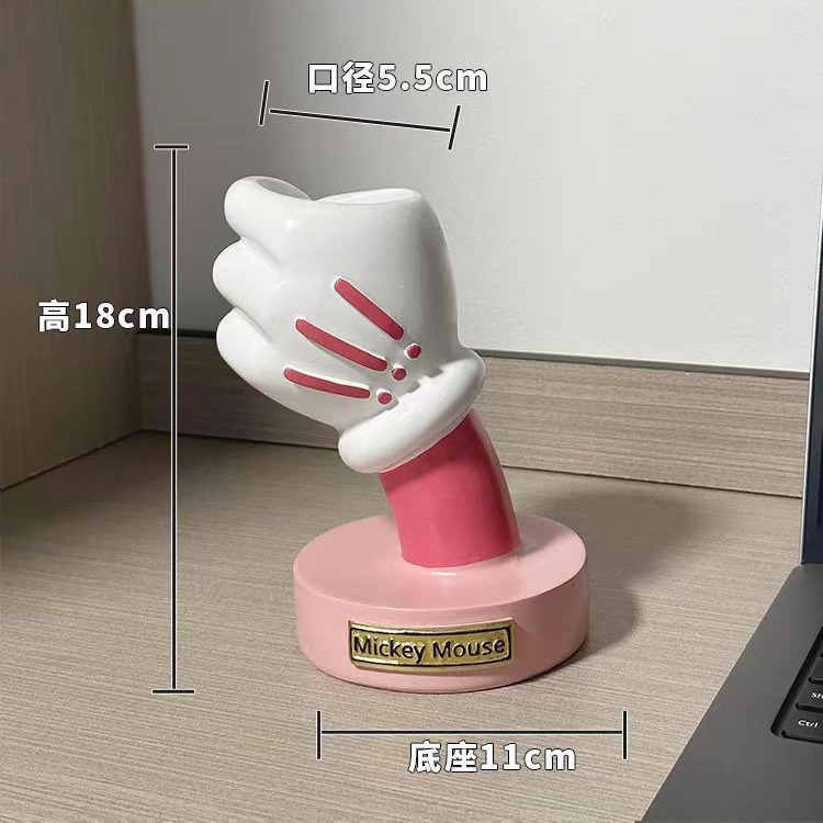 Mickey Gloves Vase Ornaments Home Creative Design Style Fashion Trend Birthday Gift Cute Cartoon Animation