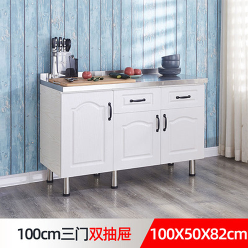 # N5 Simple Stainless Steel Cabinet Kitchen Cabinet Stove Cabinet Integrated Rental Kitchen Cabinet Home Storage Cabinet