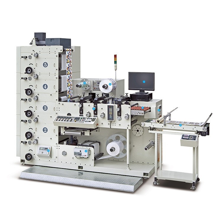 Flexographic printing machine laminated adhesive label trademark film label printing machine roll label flexo printing machine