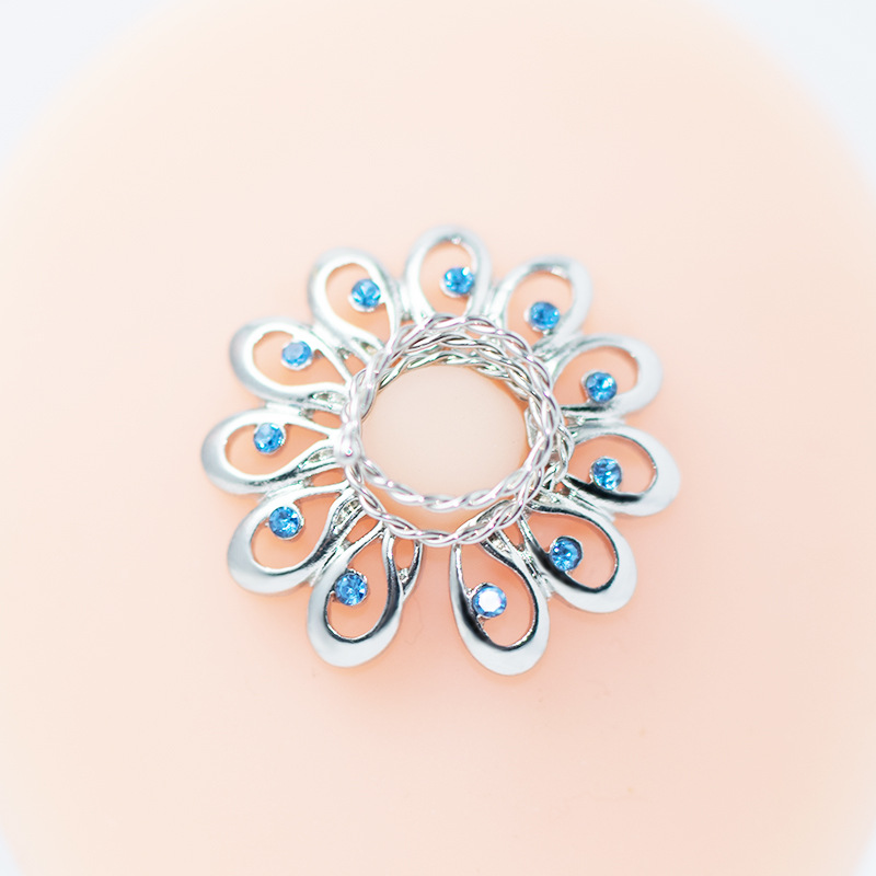 Tiktok Trending No-Punch Nipple Ring Piercing Jewelry Cross-Border Live New Open Design Manufacturer Wholesale